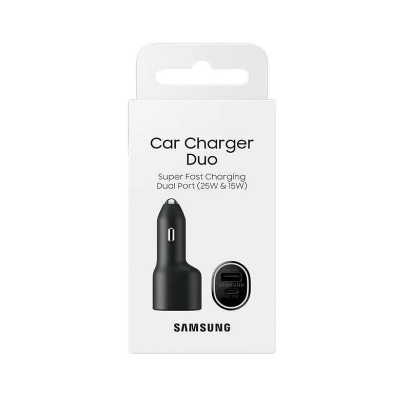 SAMSUNG - Cargador de Auto Samsung Car Charger 25W15W Dual Fast Charge Negro