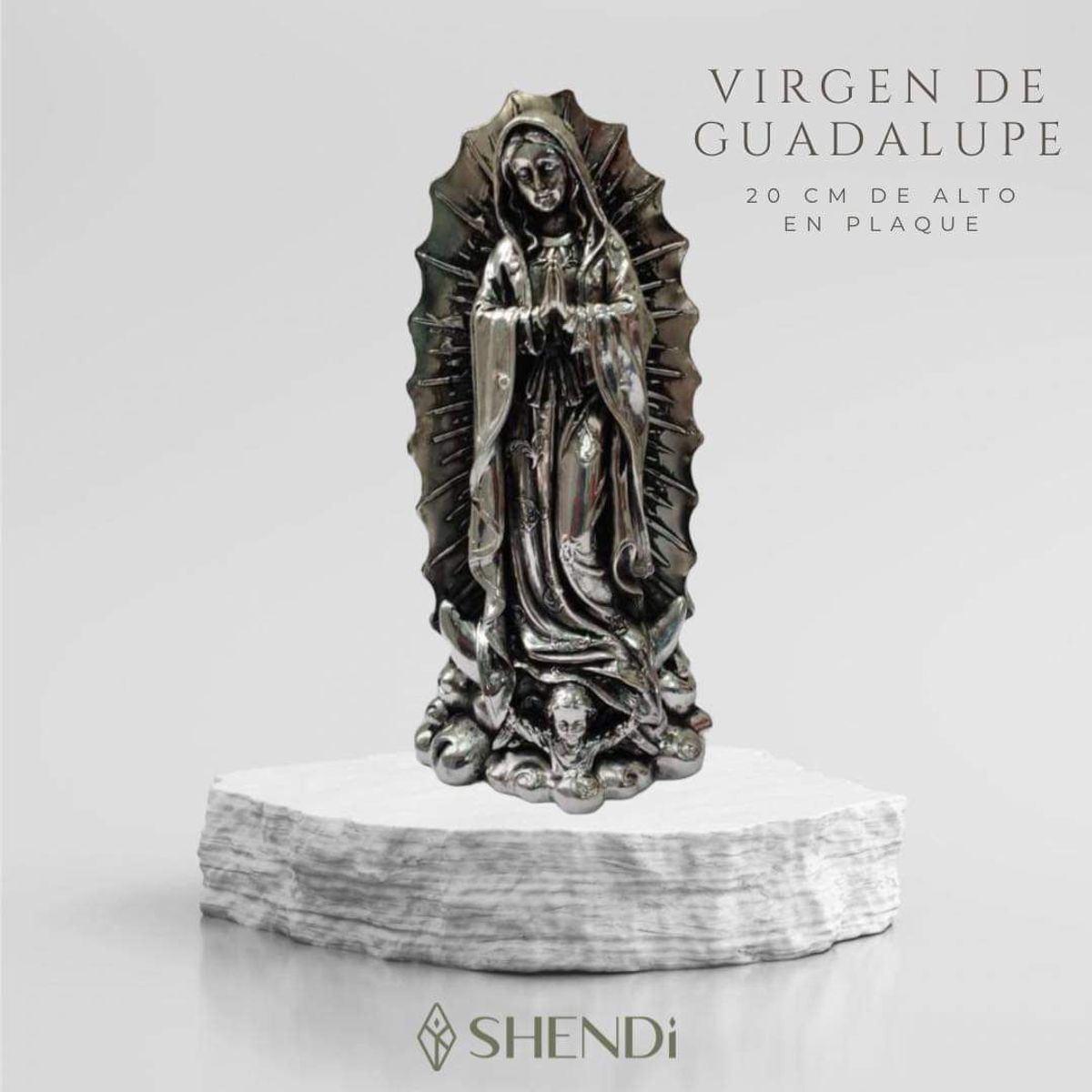 PERU - Adorno, Decorativo, estatuilla de Virgen de Guadalupe plaque de 20 cm