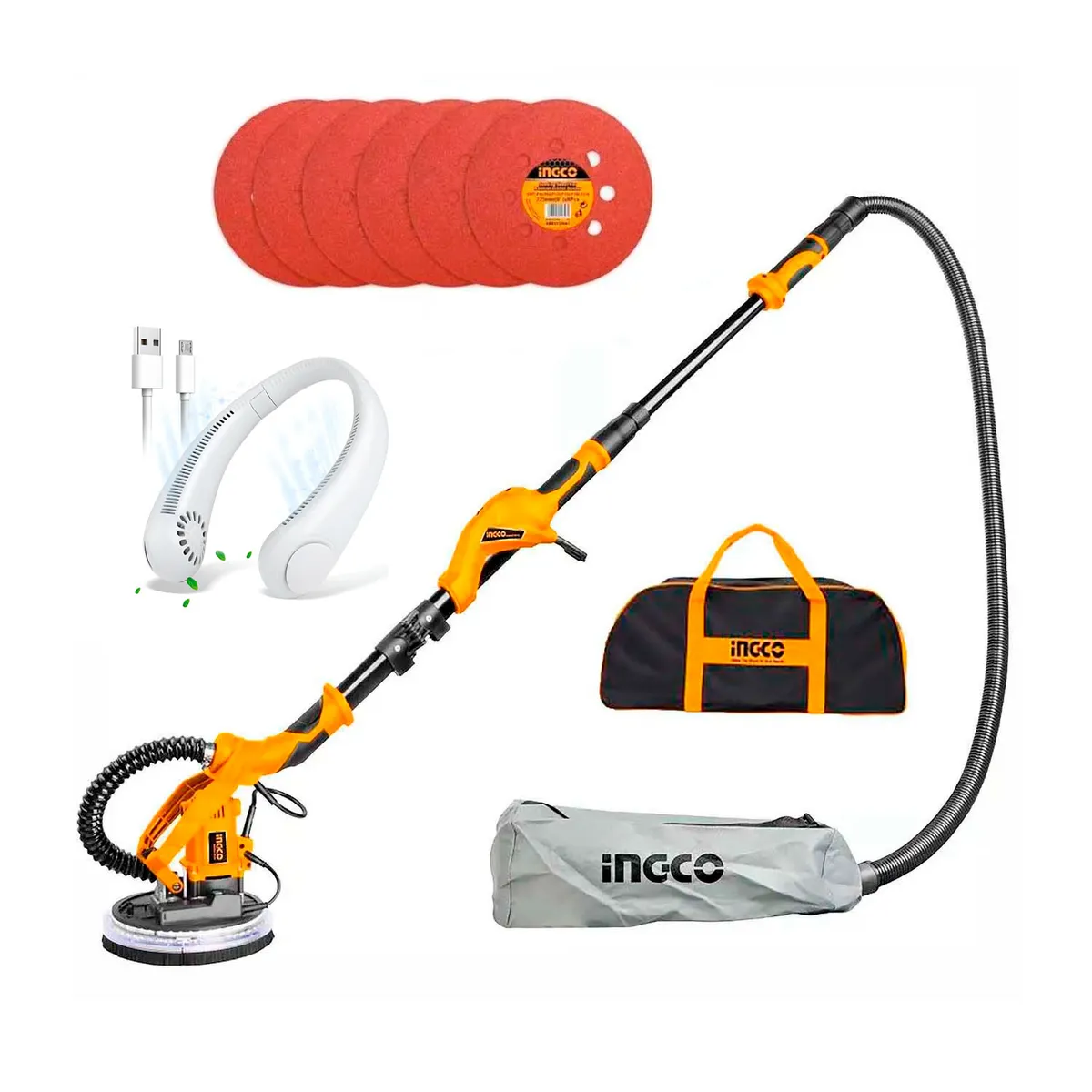 INGCO TOOLS - LIJADORA DE PARED Y TECHO 1050W INGCO FINO ACABADO 225MM - DWS10501