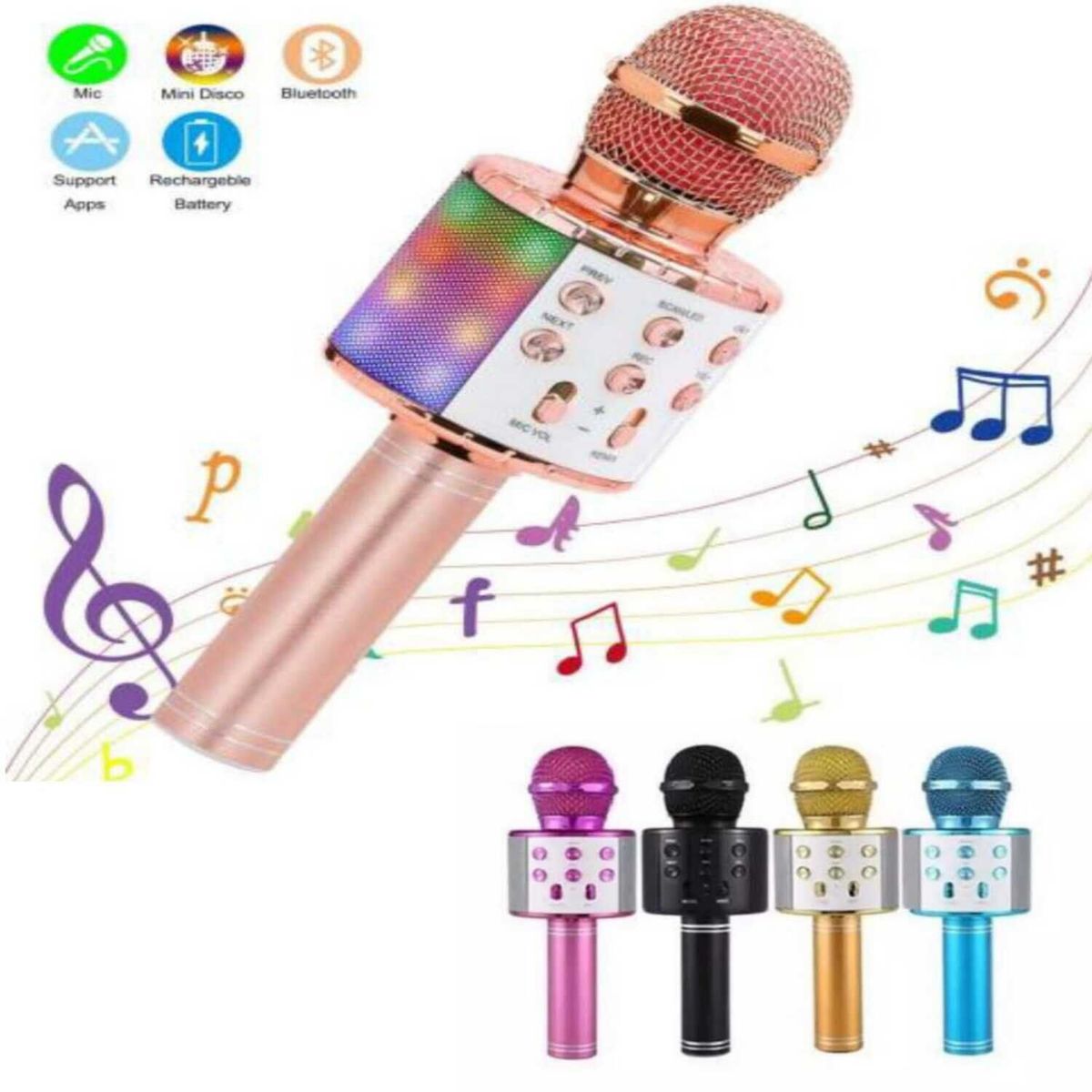 GENERICO - Micrófono Bluetooh Karaoke Inalámbrico