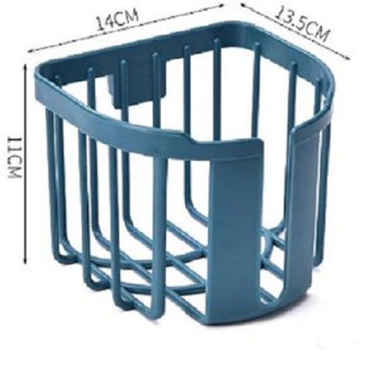 GENERICO - Canastilla con adhesivo porta papel cremas perfumes set x2 AZUL