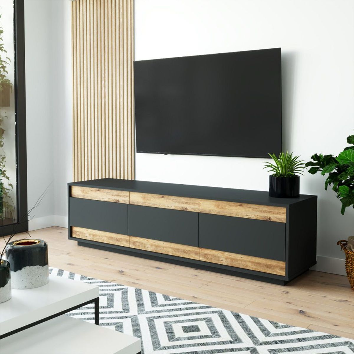 STARHOME - CENTRO DE ENTRETENIMIENTO STARHOME SOUTHERN ROBLE Y NEGRO 65