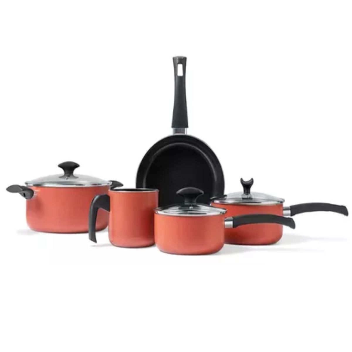 BRINOX - Juego de Ollas 8 Piezas Brinox Masala Terracota