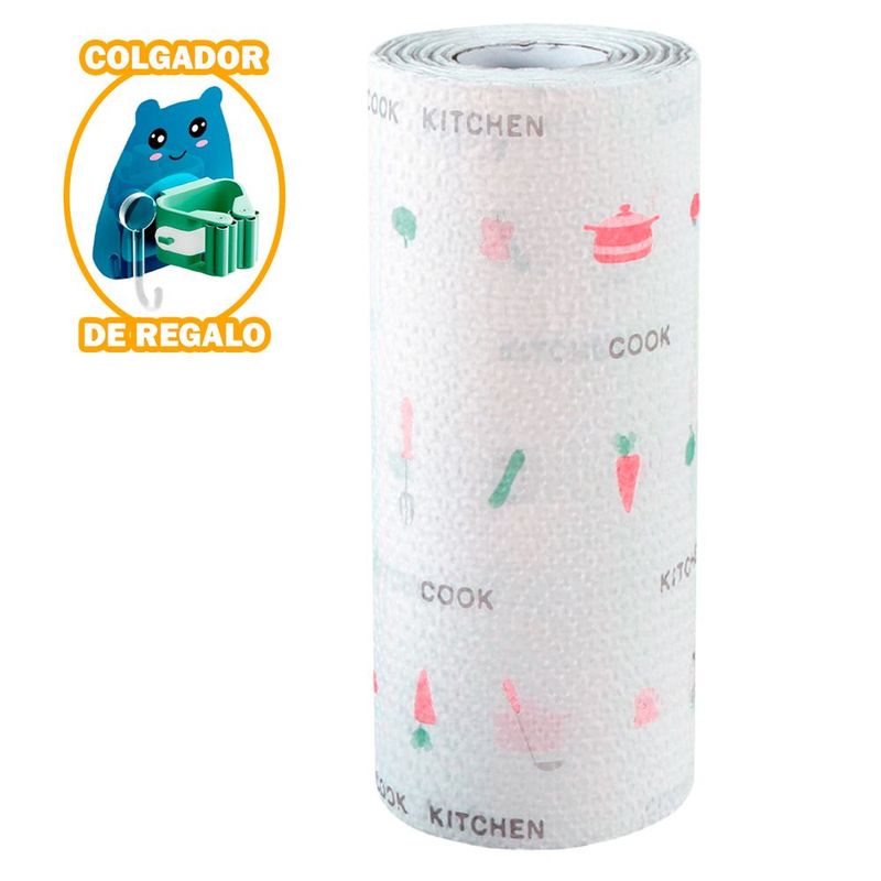 SASHIJA - Papel Toalla Reutilizable Y Colgador Escobas N60 Hámster AZ