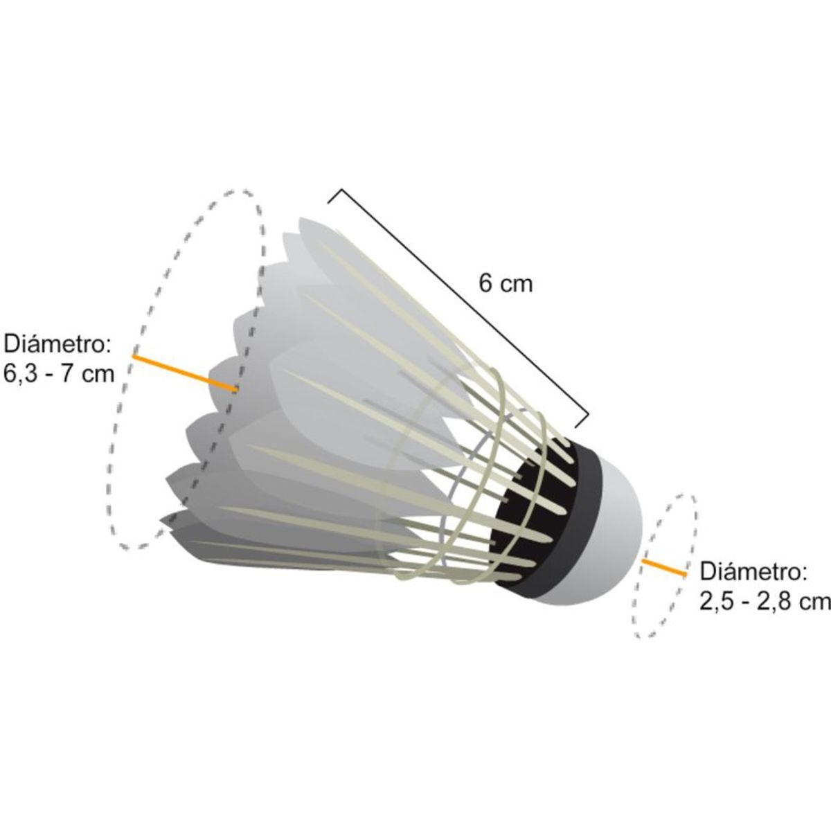 RUNNING SPORT PERU - Set 3 Plumillas para Bádminton Plumas de verdad