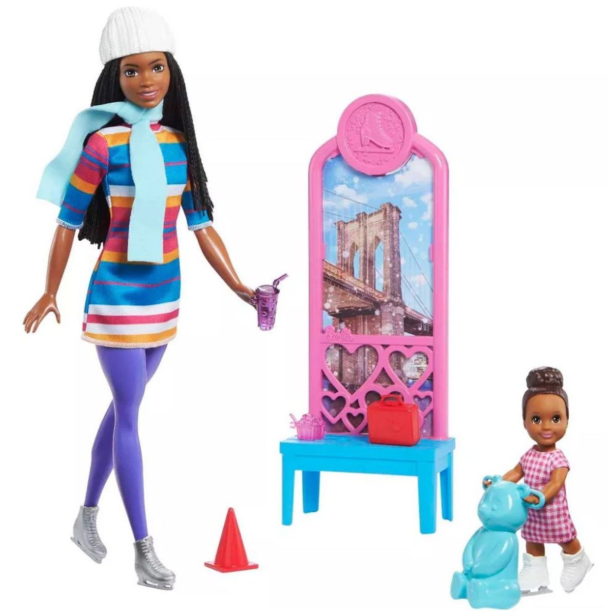 BARBIE - Muñeca Barbie Brooklyn Roberts Patinaje sobre Hielo Morena