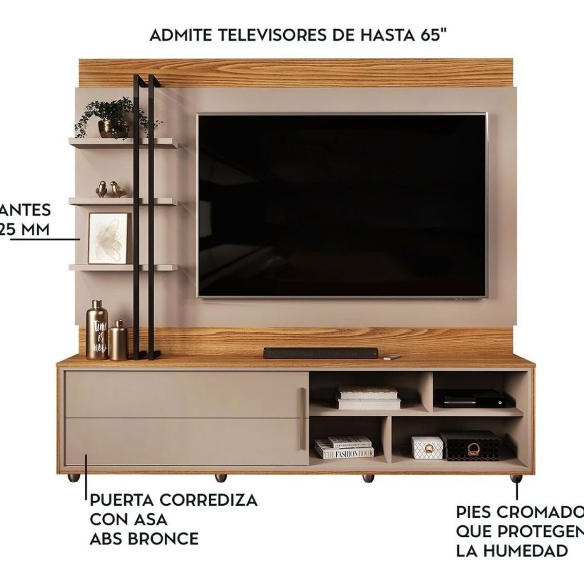 PAZART MUEBLES - Centro De Entretenimiento Panel Rio Moca 65