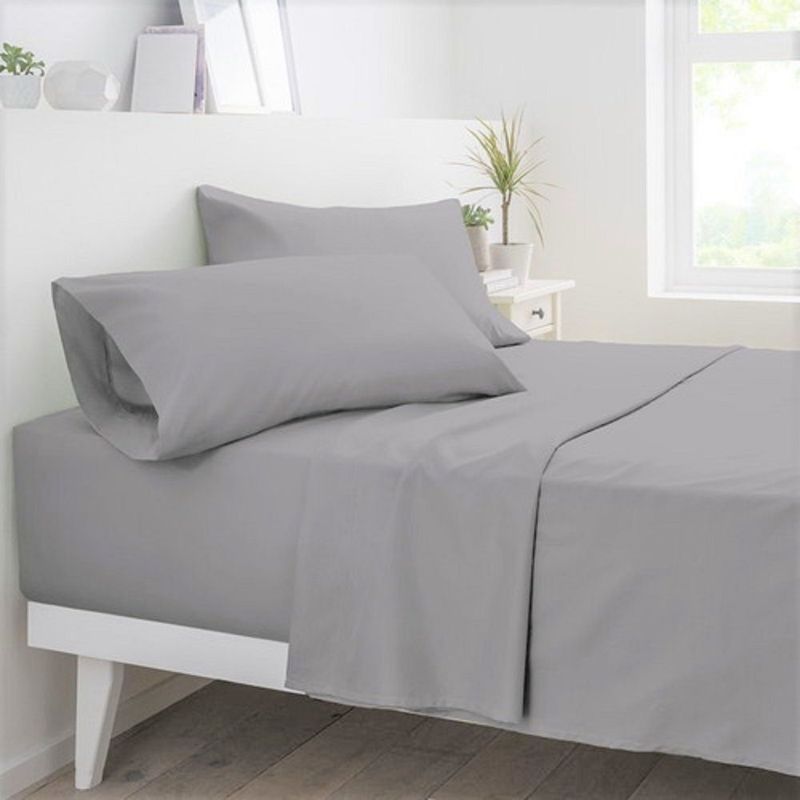 SLEEPER - Juego de Sábanas 1.5 plazas 260 hilos Algodón Pima Sleeper Gris