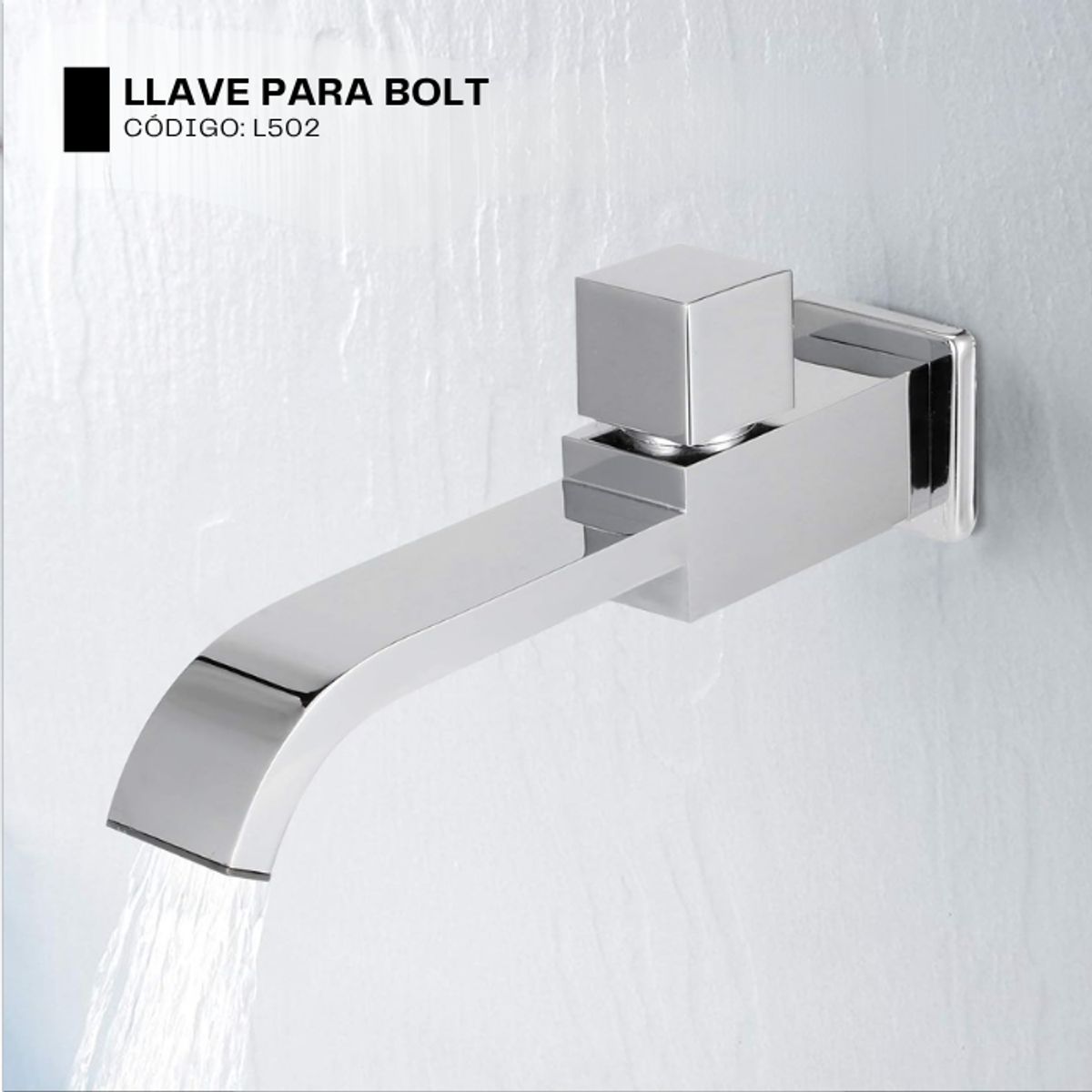 XM - LLAVE DE AGUA FRÍA CROMADO L502