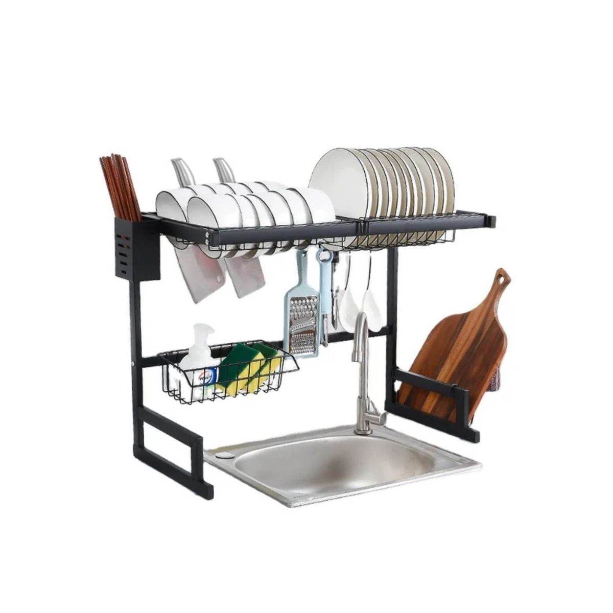 GENERICO - Escurridor de Platos 65CM Acero Inoxidable Organizador de Menaje