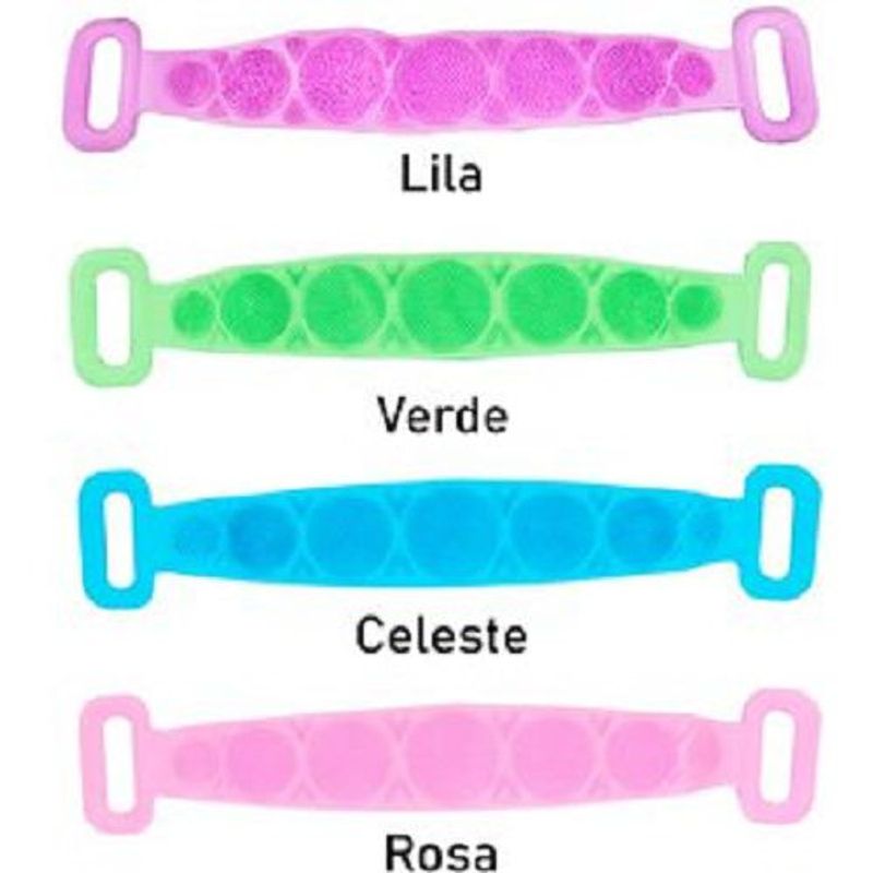 GENERICO - CEPILLO MASAJEADOR CORPORAL DE SILICONA PARA BAÑO O DUCHA CELESTE