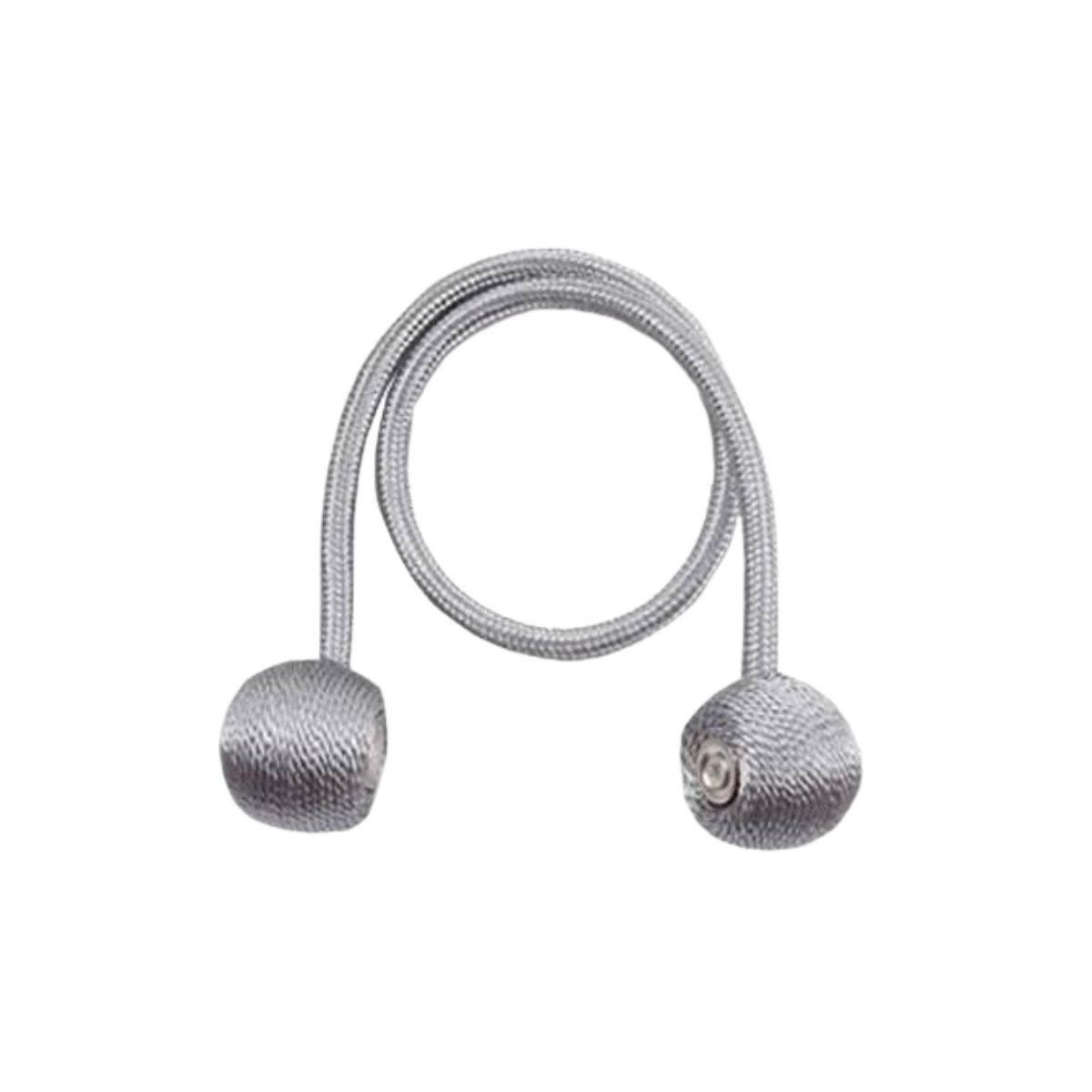 SALA FABULOSA - Sujetador de cortina Pack x 2 piezas imantado plateado Sala fabulosa