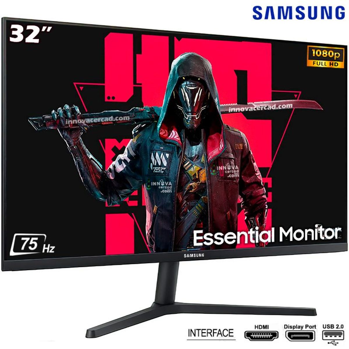 SAMSUNG - Monitor Samsung LS32B300NWNXGO 32 VA Full HD 75hz AMD FreeSync