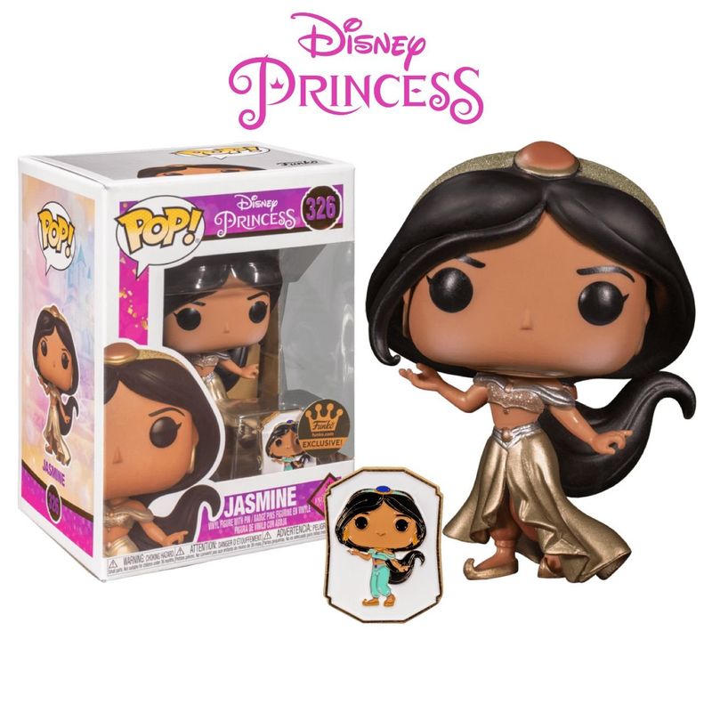 FUNKO - Funko Pop Jasmine Gold con pin - Disney Princesas NYCC 2021