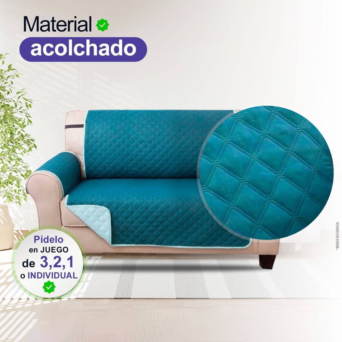 CRISAL - Cobertor de sofa  Juego 321