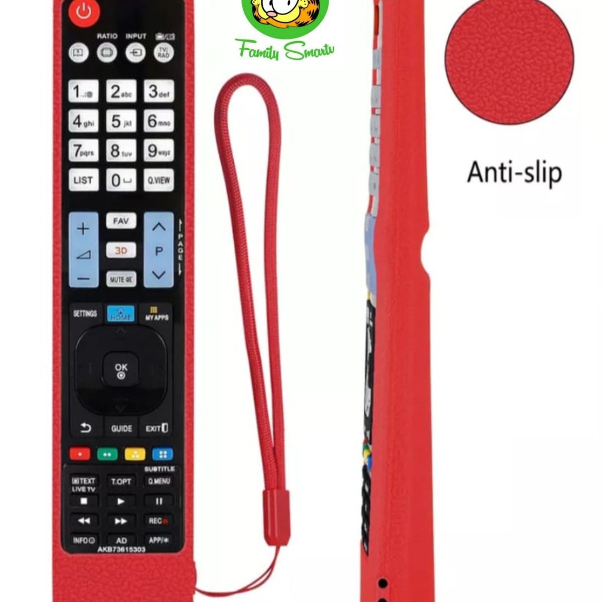 UNIVERSAL - Control Remoto Para Tv LG 3D  Funda Roja silicona