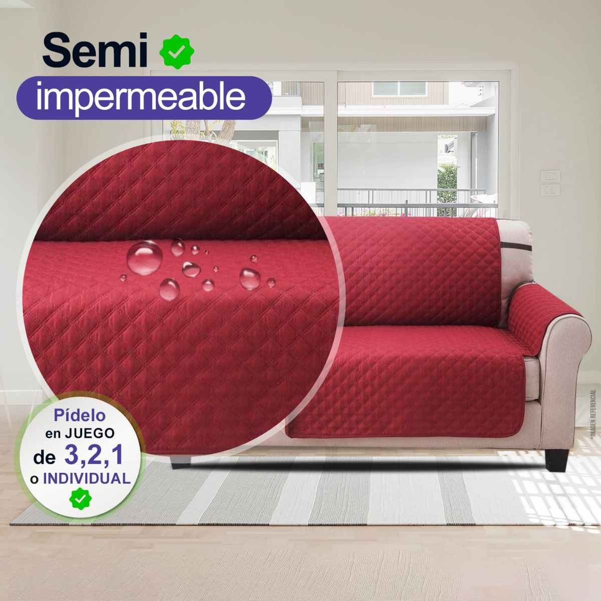 CRISAL - Cobertor de sofa  Juego 321