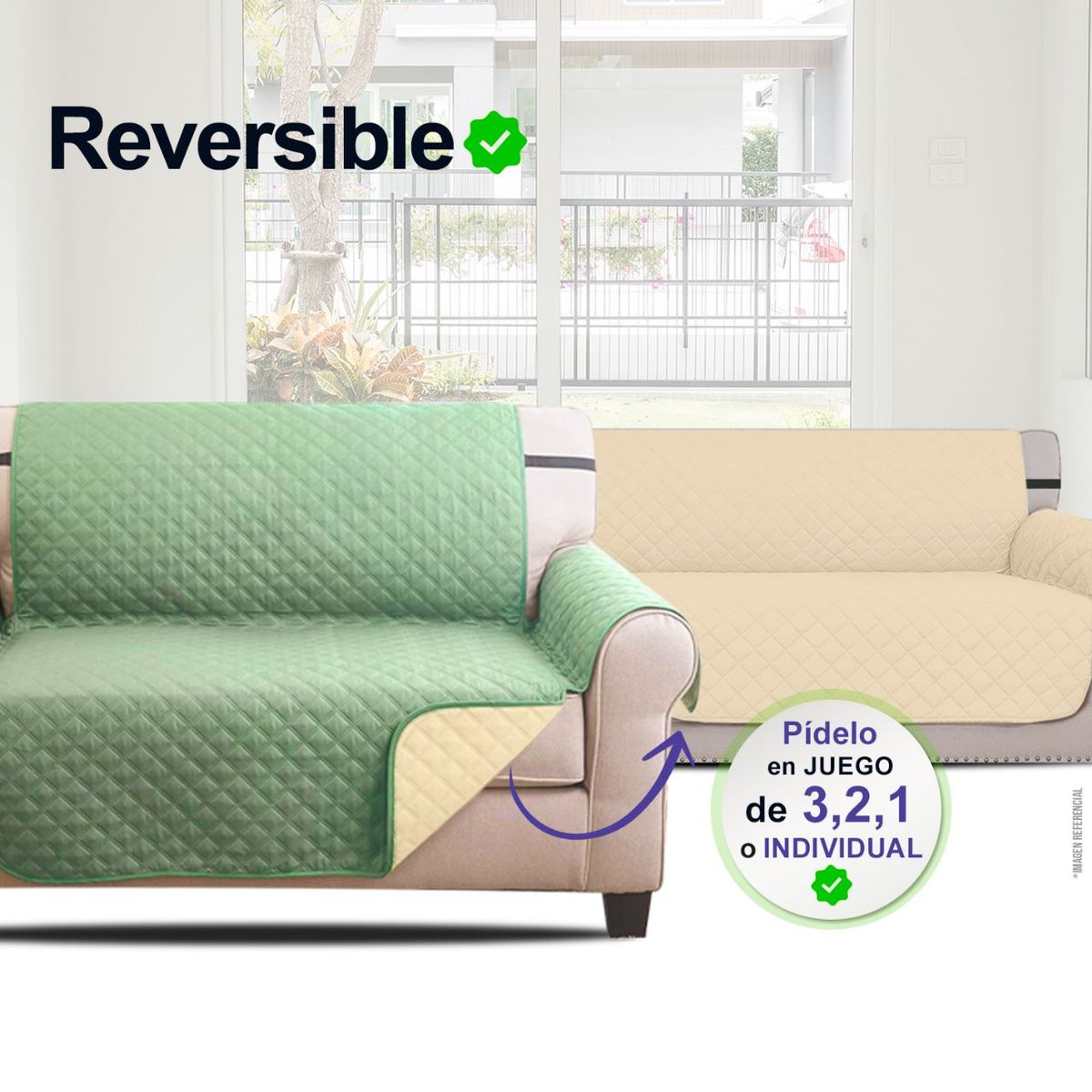 CRISAL - Cobertor de sofa  Juego 321