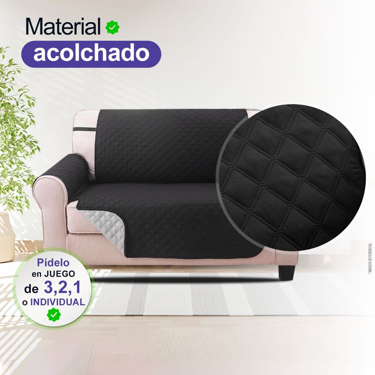 CRISAL - Cobertor de sofa  Juego 321