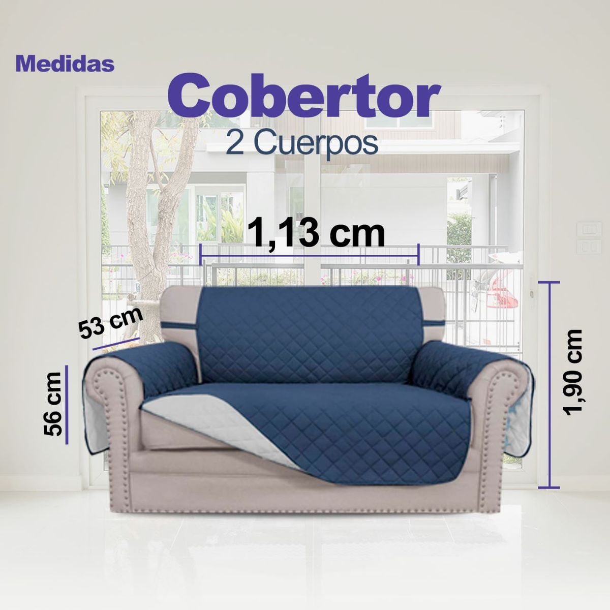 CRISAL - Cobertor de Sofa 2 cuerpos