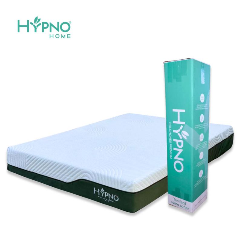 HYPNO HOME - Colchón Hypno de Memory Foam 2Plz Con Funda Bambú