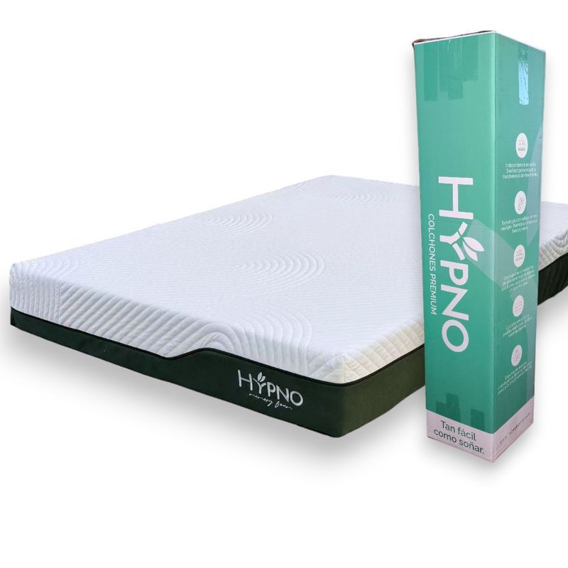 HYPNO HOME - Colchón Hypno de Memory Foam Queen Con Funda Bambú
