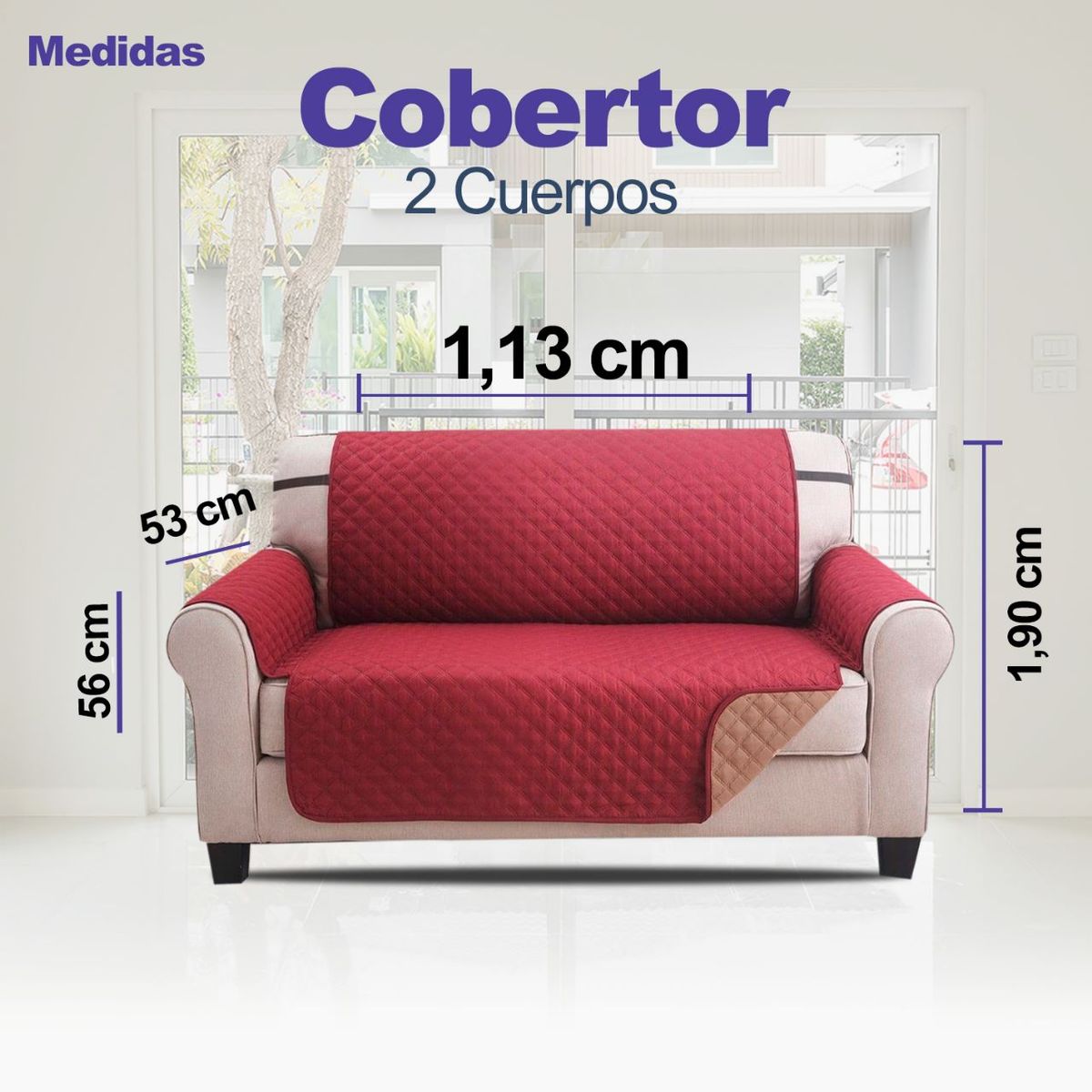 CRISAL - Cobertor de Sofa 2 cuerpos