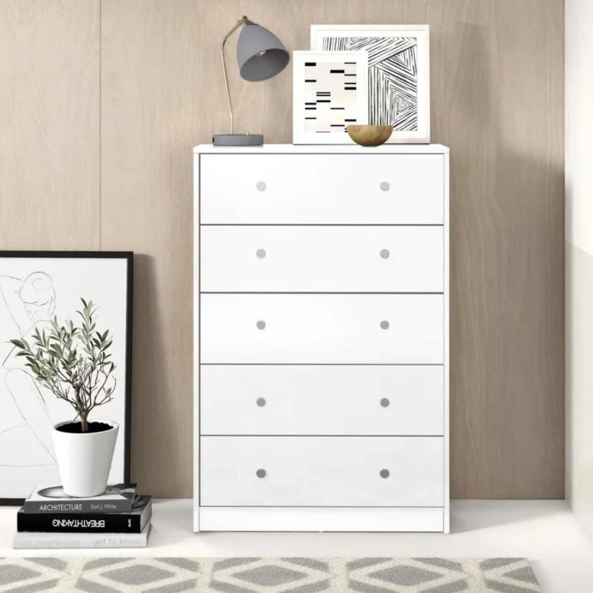 VENTITAS HOME - Cómoda Contemporánea Phitea Ventitas Home Blanco