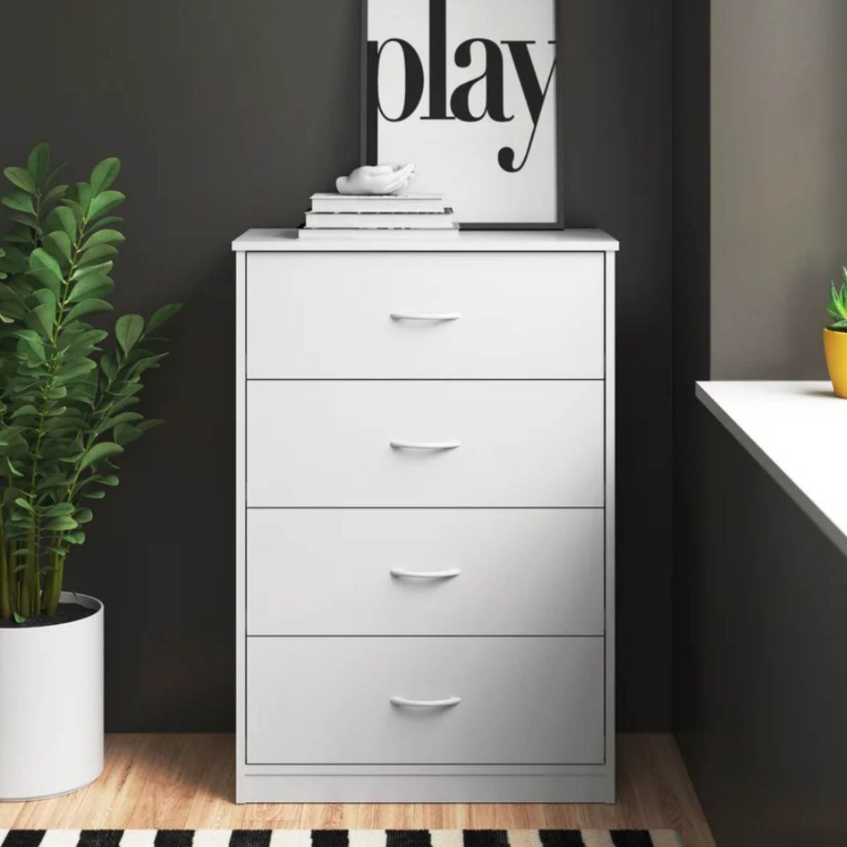 VENTITAS HOME - Cómoda Priyanka 4 Cajones Ventitas Home Blanco