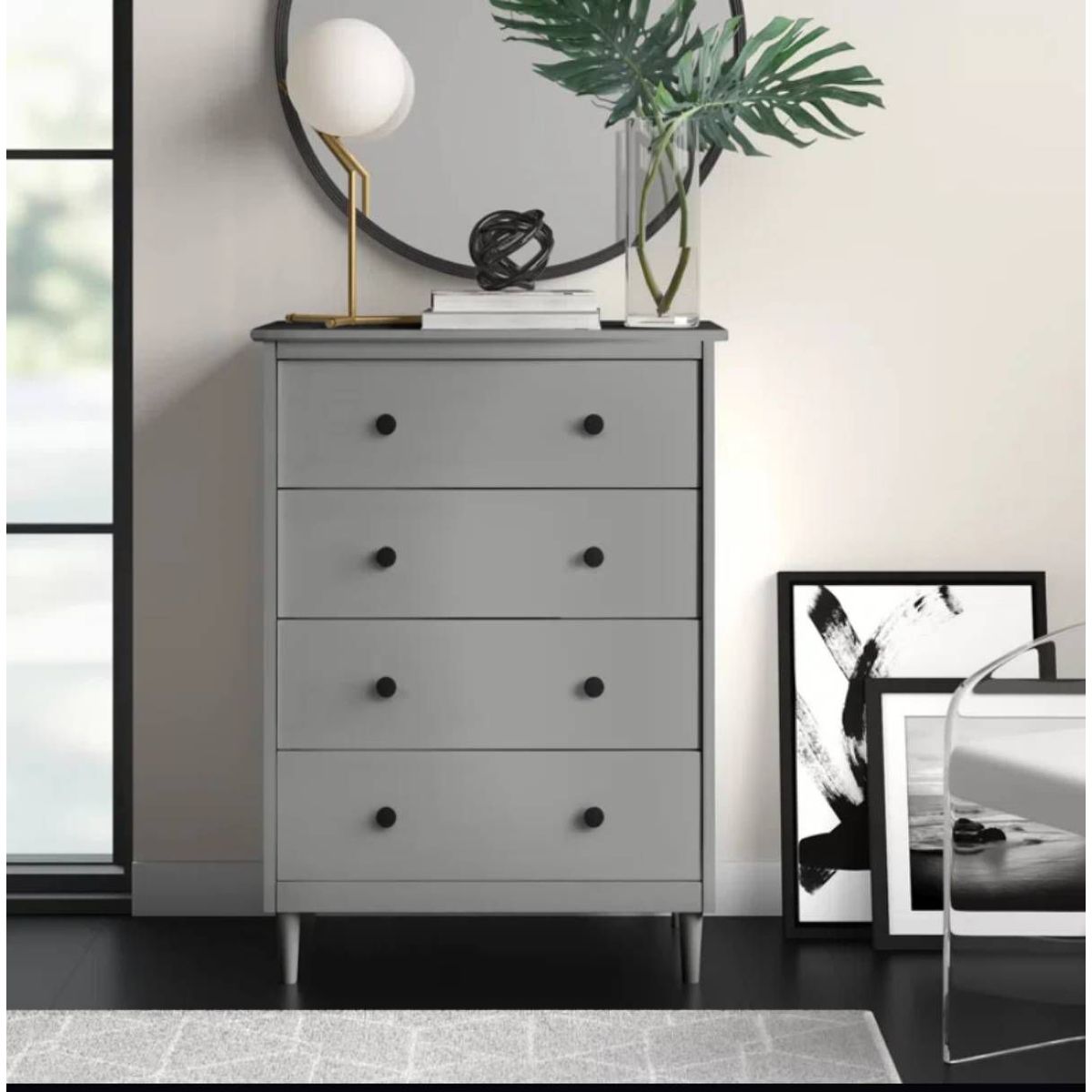 VENTITAS HOME - Cómoda Denia 4 Cajones Ventitas Home Gris