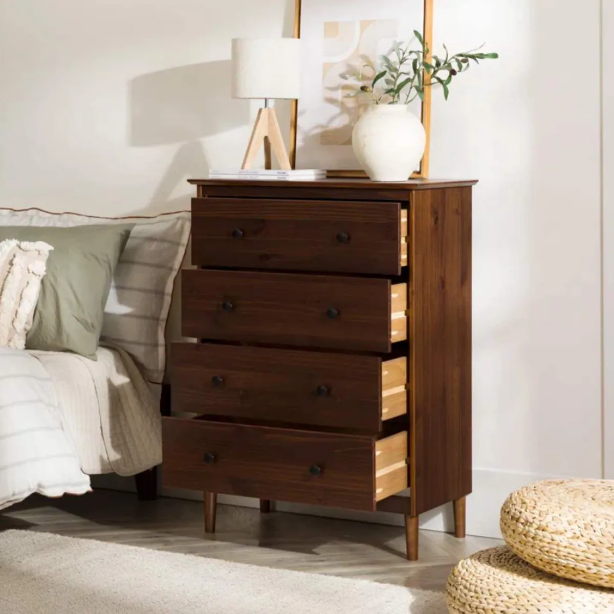 VENTITAS HOME - Cómoda Denia 4 Cajones Ventitas Home Cedro