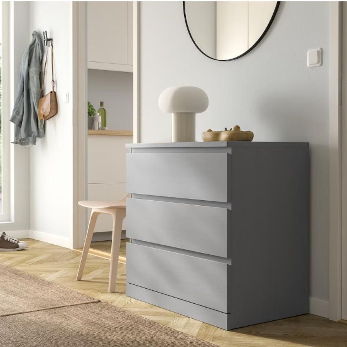 VENTITAS HOME - Cómoda Faela 3 Cajones Ventitas Home Gris