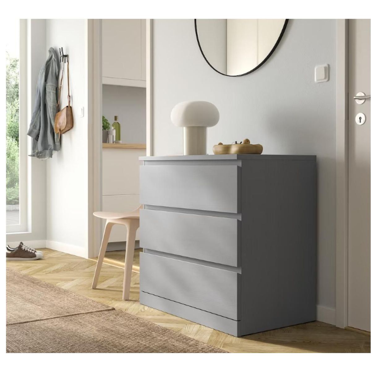 VENTITAS HOME - Cómoda Faela 3 Cajones Ventitas Home Gris