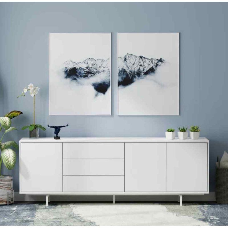 VENTITAS HOME - Mesa de Tv Moderna 75” Xania Ventitas Home Blanco