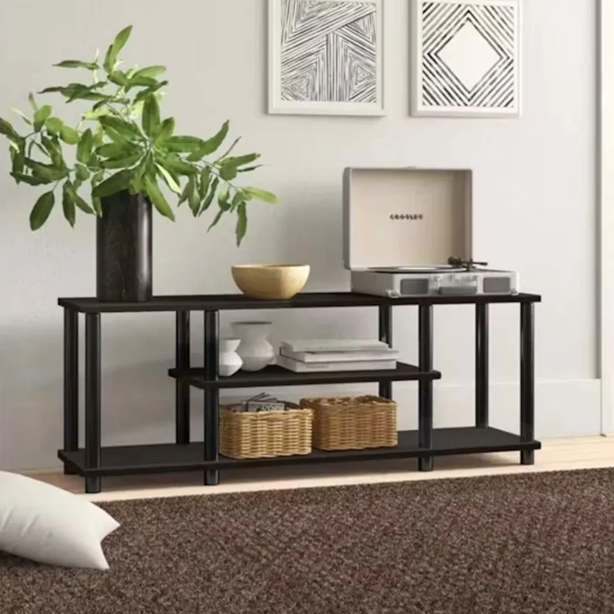 VENTITAS HOME - Mesa de Tv Industrial 75 Úrsula Ventitas Home Negro