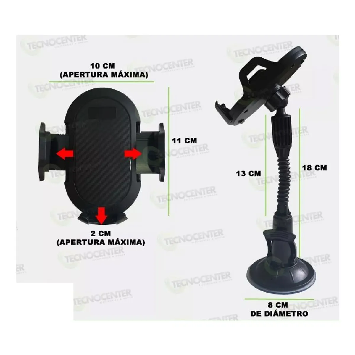 GENERICO - Soporte Holder Celular Para Autos Universal 360°