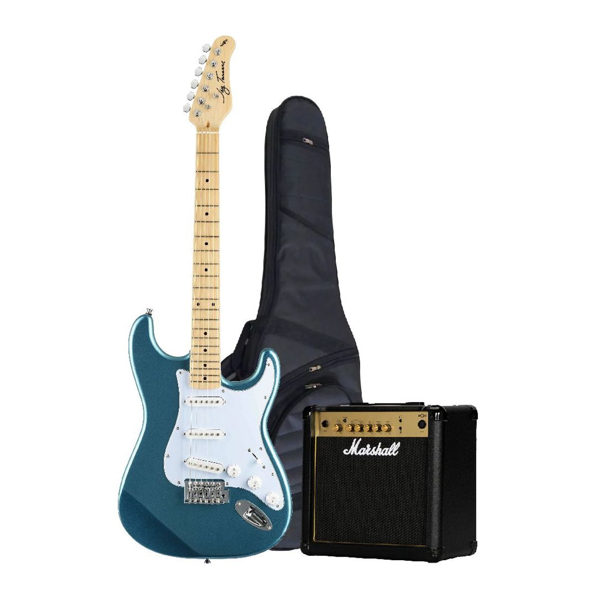 JAY TURSER - JT-300M-LPB STRATO MAPLE LAKE PLACID BLUE + MARSHALL 15W 