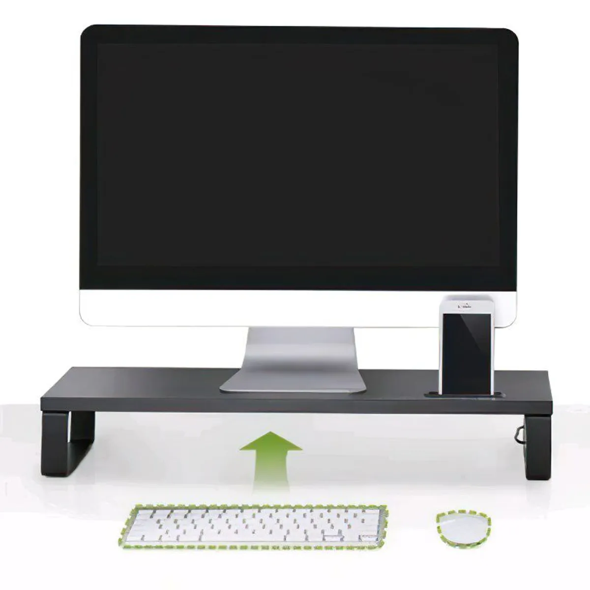 GENERICO - MONTECH - Soporte Base Sobre Mesa para Monitor con Puerto USB