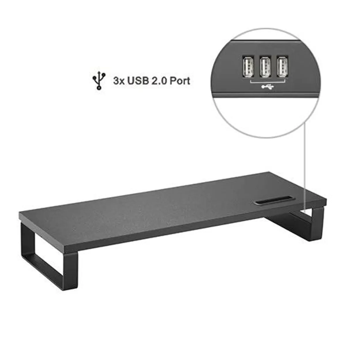 GENERICO - MONTECH - Soporte Base Sobre Mesa para Monitor con Puerto USB