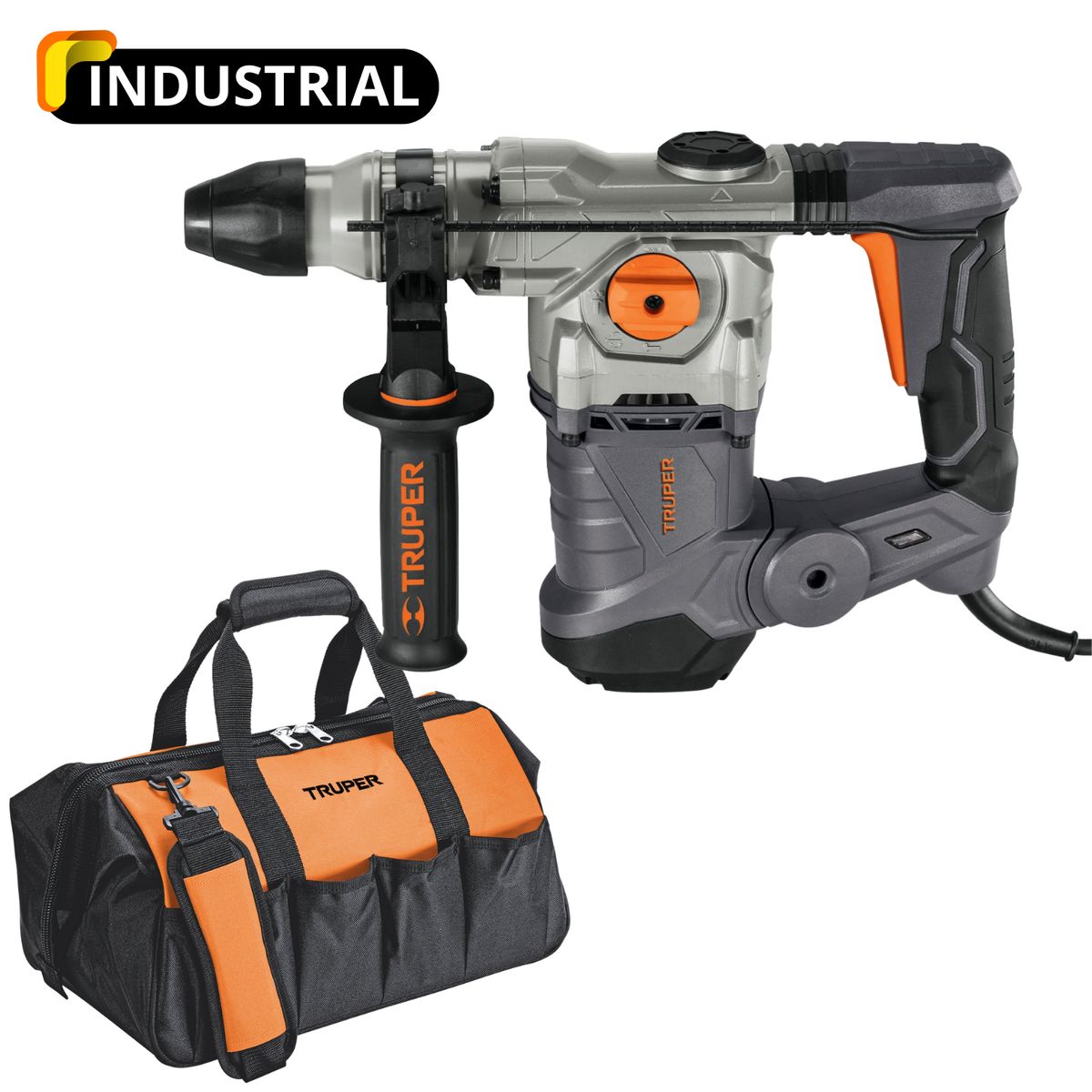 TRUPER - Combo rotomartillo industrial 6 Joules con 15 brocas SDS plus