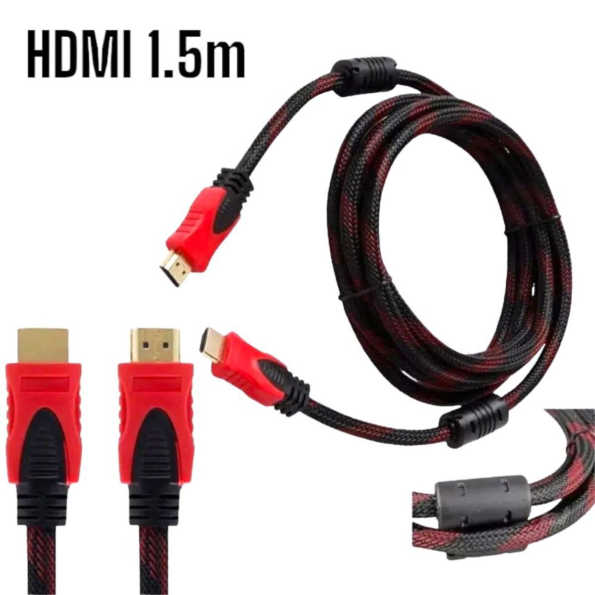 OEM - Cable HDMI-HDMI con Filtro 150cm Full HD 3D V14 Enmallado