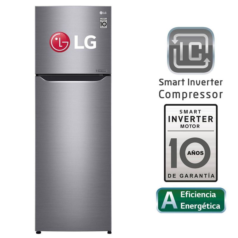 LG - Refrigeradora LG 264 Lts. Top Freezer con Door Cooling - GT26BPP