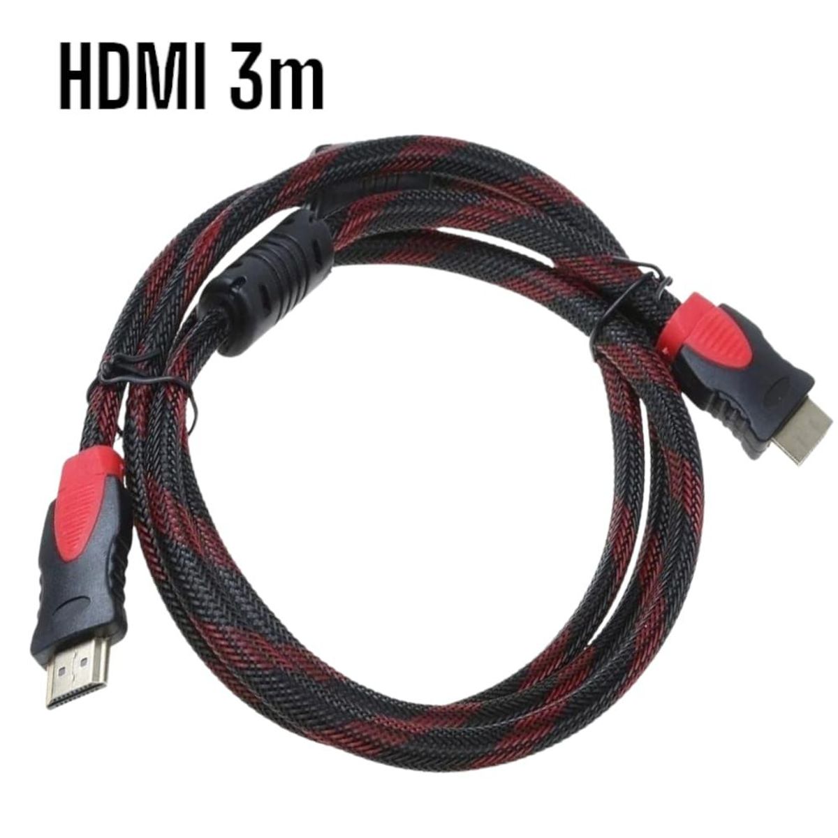 OEM - Cable HDMI-HDMI con Filtro 3m 3metros Full HD 3D V14 Enmallado