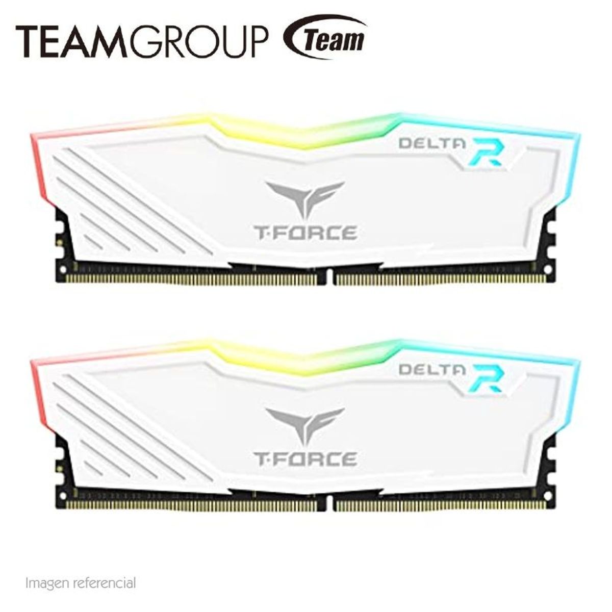 TEAMGROUP - Kit Memoria RAM TG DELTA RGB White DDR4 3600MHz 16GB 2 x 8GB