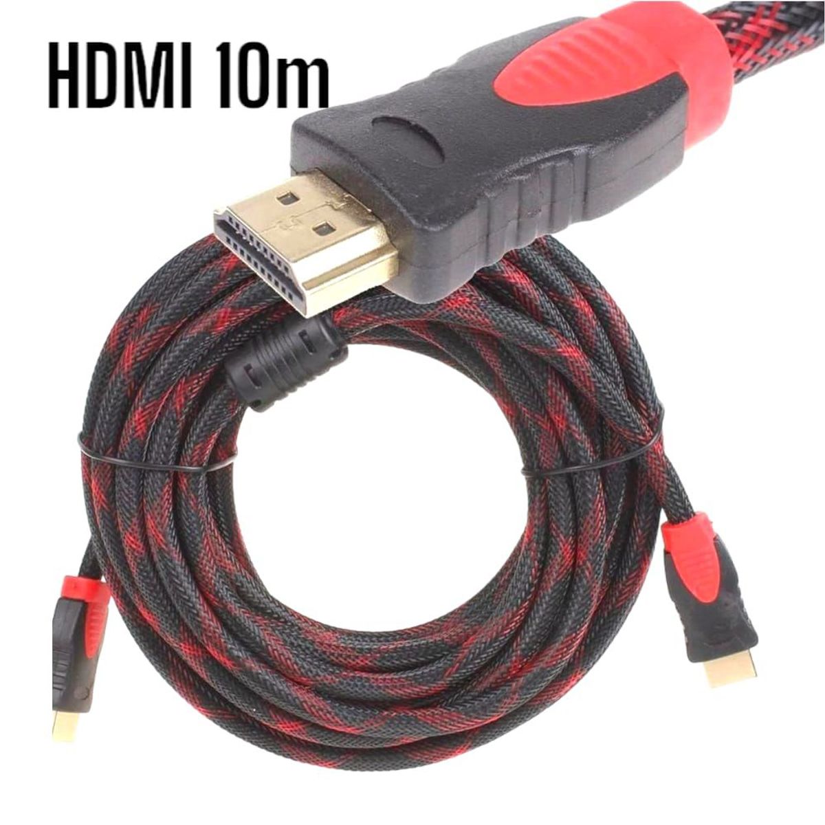 OEM - Cable HDMI-HDMI con Filtro 10m 10metros Full HD 3D V14 Enmallado