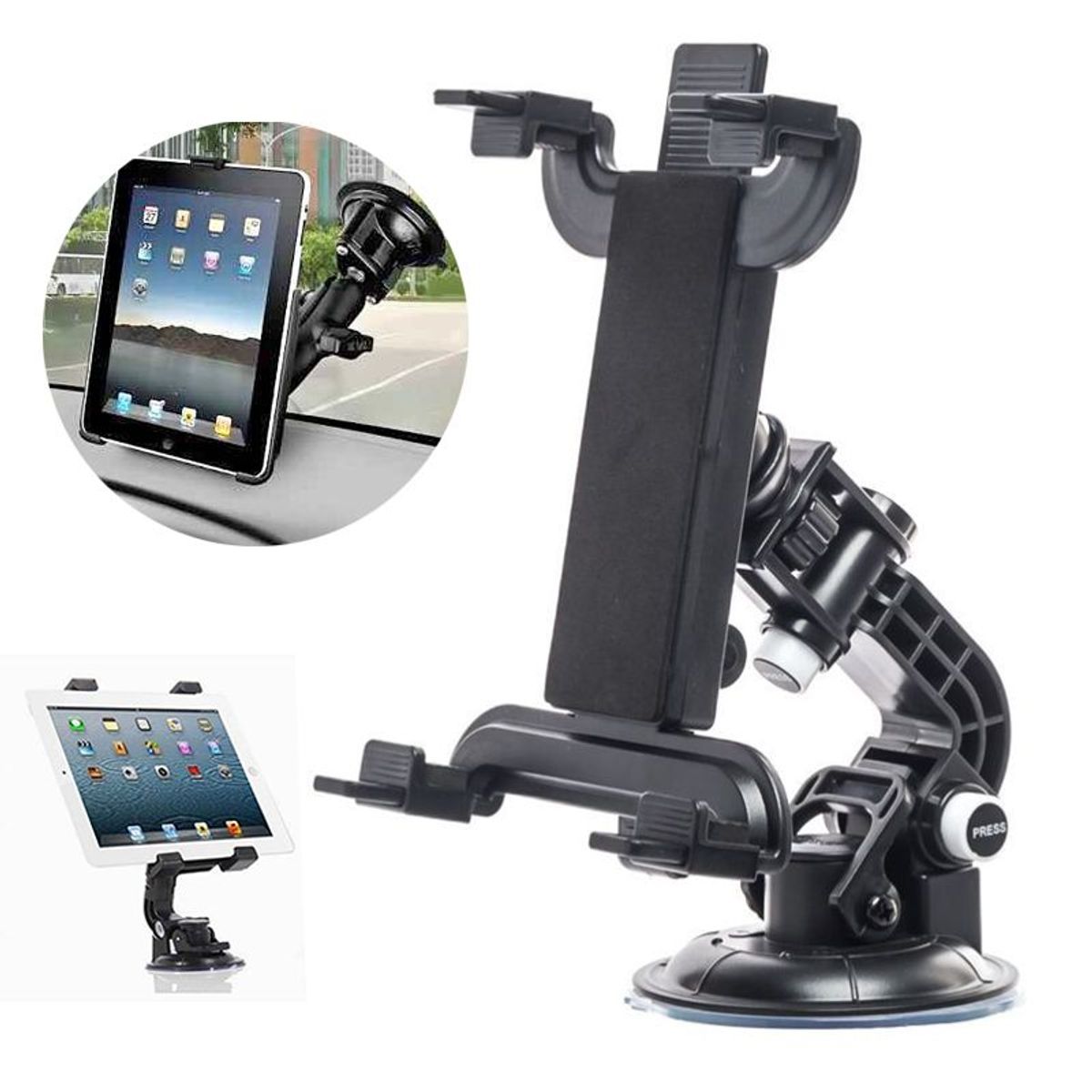 GENERICO - Soporte Holder para Tablet Universal Auto 360 3 en 1