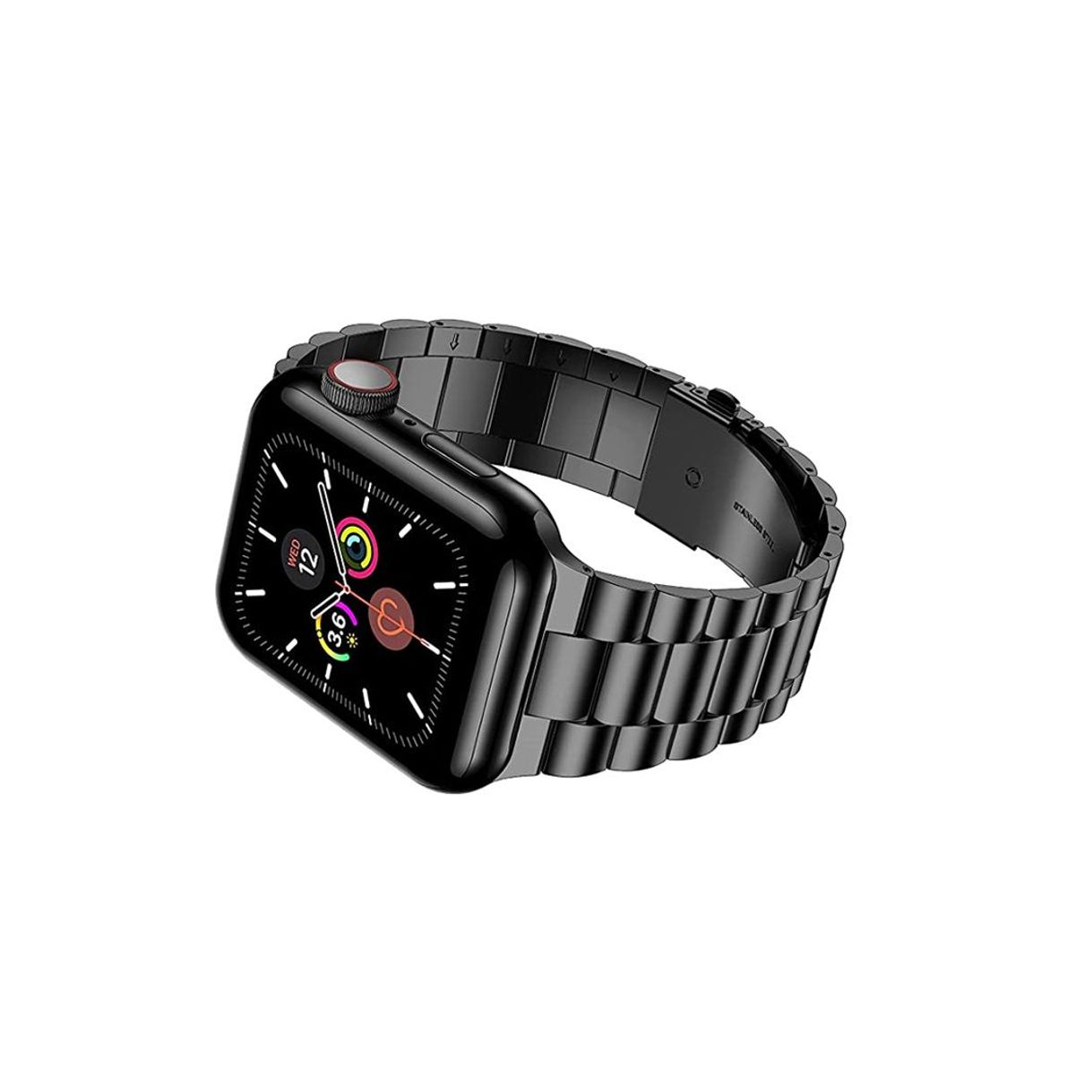 GENERICO - Correa Acero Inoxidable para Apple Watch 42mm 44mm Y 45mm Negro