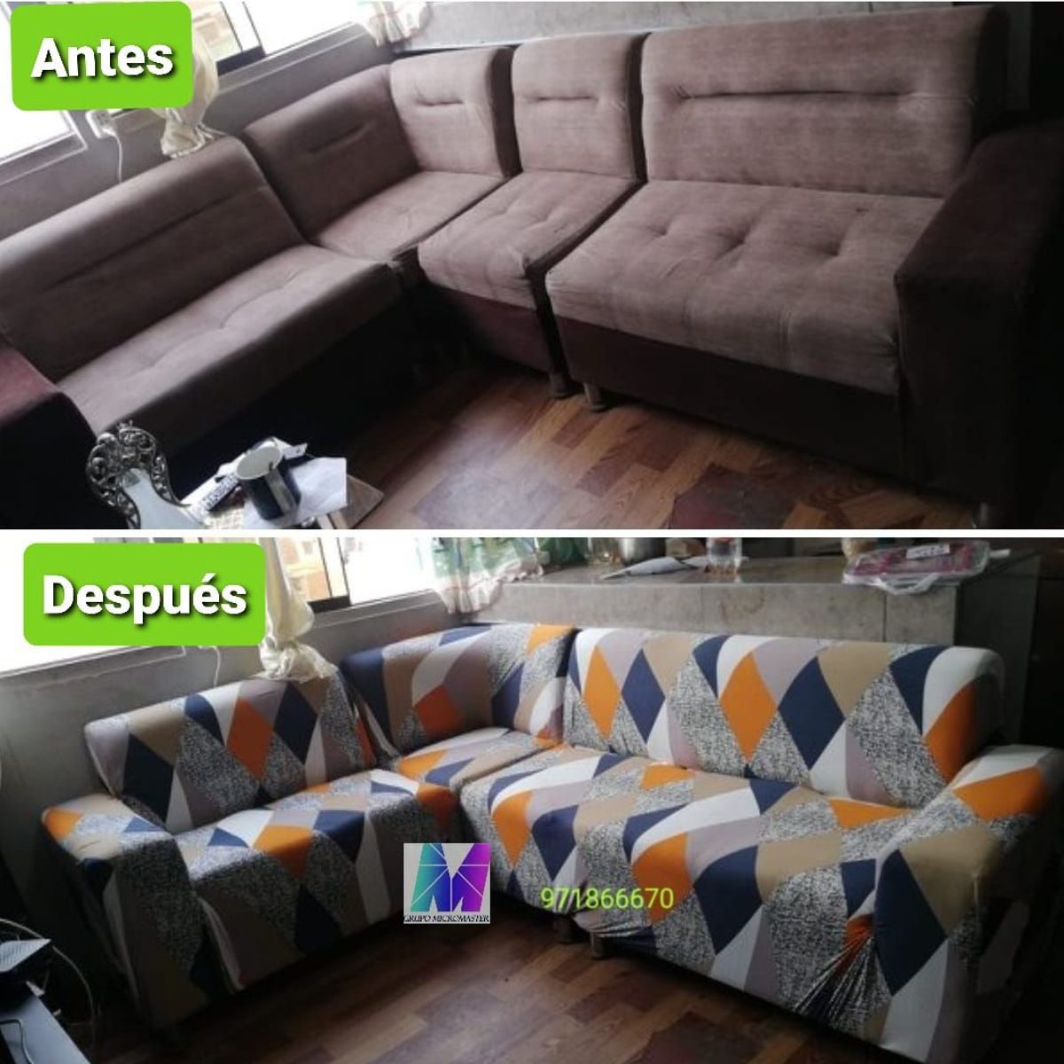 GENERICO - Forros Spandex modular L 3-2-1 Beige Liso