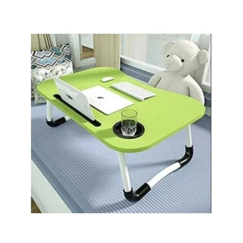 GENERICO - Mesa plegable de laptop con 4 puertos usb  + ventilador VERDE