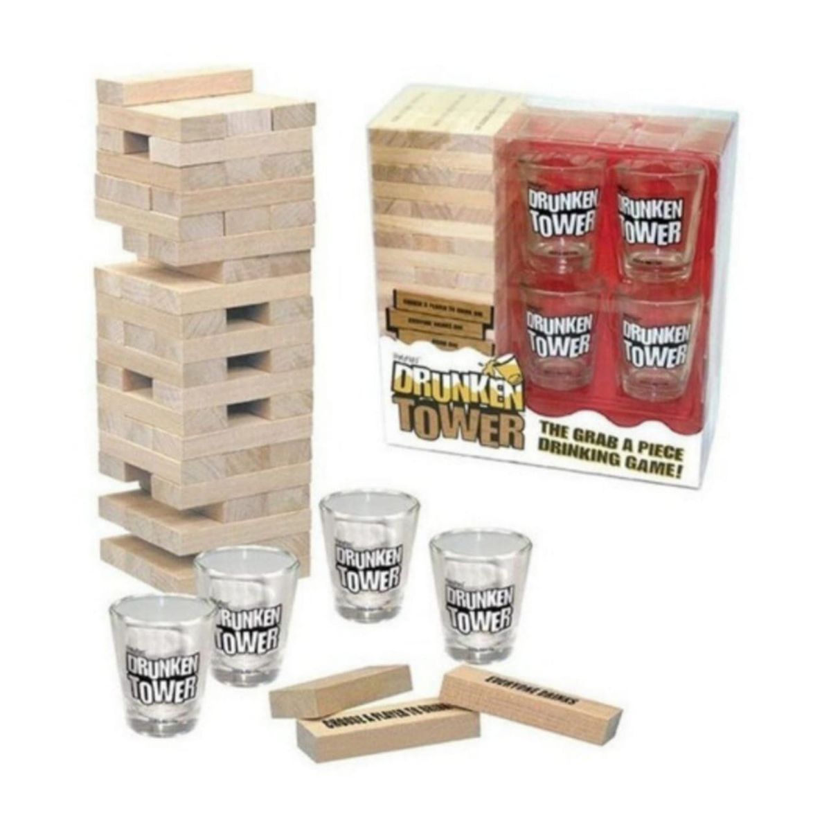 GENERICO - Jenga Con Vasos, Jenga  Juegos De Mesa